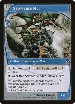 Sarcomite Myr 2x FOIL FUT MTG Future Sight Common NM+ blue - Image 1