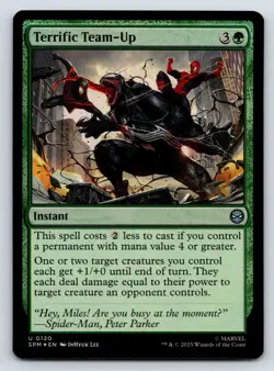 Terrific Team-Up FOIL MTG U Marvel's Spider-Man 120 NM - Image 1