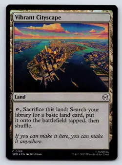 Vibrant Cityscape FOIL MTG C Marvel's Spider-Man 188 NM - Image 1