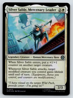 Silver Sable, Mercenary Leader FOIL MTG U Marvel's Spider-Man 13 - Image 1