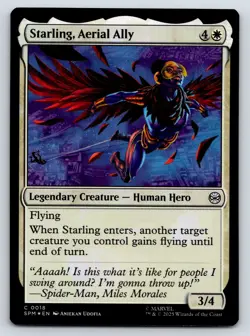 Starling, Aerial Ally FOIL MTG Magic the Gathering C Marvel's Spider-Man 18 NM - Image 1