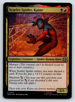 Scarlet Spider, Kaine FOIL MTG C Marvel's Spider-Man 143 NM - Image 1