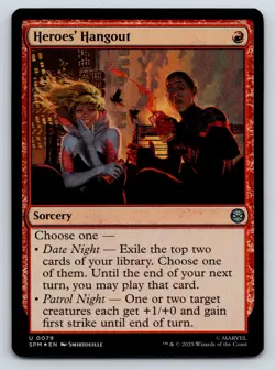 Heroes' Hangout FOIL MTG U Marvel's Spider-Man 79 NM - Image 1