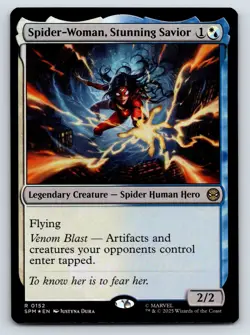 Spider-Woman, Stunning Savior FOIL MTG R Marvel's Spider-Man 152 - Image 1