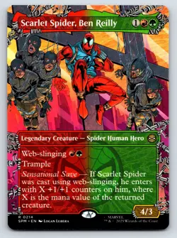Scarlet Spider, Ben Reilly (Borderless) MTG Magic the Gathering R Marvel's Spide - Image 1