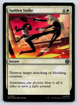 Sudden Strike FOIL MTG Magic the Gathering U Marvel's Spider-Man 19 NM - Image 1