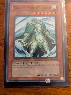 Yugioh Raiza the Storm Monarch FOTB-EN026 Super Rare 1st Ed HP - Image 1