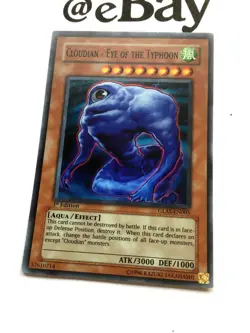 YUGIOH - CLOUDIAN EYE OF THE TYPHOON - 1ST ED - GLAS-EN005 - EXC - SUPER RARE - Image 3