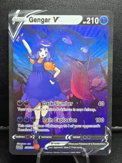 Pokemon Gengar V Waifu Cute Doujin Ultra Rare Foil ACG Art Card - NM - Image 1