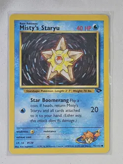 Mistys Staryu 92/132 - NM - Gym Challenge Pokemon Card - Free Shipping - Image 1