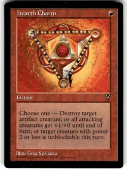 HEARTH CHARM - MTG Magic the Gathering Card - Visions - Common - Image 1