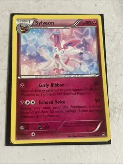 Pokemon Sylveon Card 72/111 Regular Rare, XY Furious Fists Edition Mp - Image 1