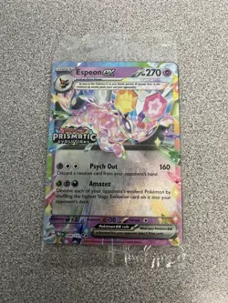 Pokemon TCG Espeon EX 034/131 STAMPED PROMO Card Prismatic Evolutions SEALED - Image 1