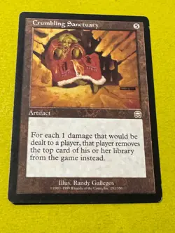 Crumbling Sanctuary Mercadian Masques EX Artifact Rare MAGIC CARD - Image 1