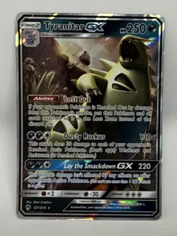 Pokemon Tyranitar GX Holo Card 121/214 Sun & Moon SM Lost Thunder - Image 2