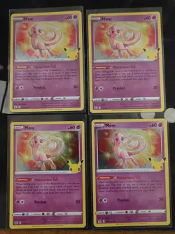 Pokemon TCG Celebrations Mew Holo Rare Card 011/025 NM Condition(lot Of 4) - Image 1