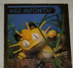 Meowth Pokemon Card Hasbro #26 (6 Of 8) Magazine Cut Out Realistic 1999 Nintendo - Image 3