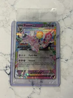 Pokemon TCG Espeon EX 034/131 STAMPED PROMO Card Prismatic Evolutions SEALED - Image 1