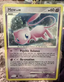 Mew 15/132 Holo Secret Wonders (2007) Pokemon TCG Card Diamond & Pearl Rare (LP) - Image 2