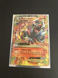 M Houndoom EX 22/162 Breakthrough Holo Pokemon Card Excellent - NM Condition - Image 1
