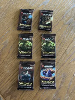 Lot of 6 Magic the Gathering: Strixhaven Draft Booster Packs NEW. All Artworks - Image 4