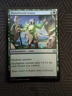 mtg blanchwood armor foil foundations - Image 1