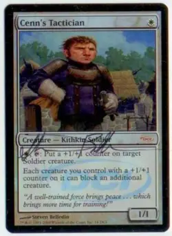 MTG Magic _ SIGNED 2008 Gateway Promo _ CENN'S TACTICIAN - Image 1