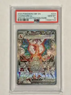 Pokemon TCG Charizard EX SIR - 223/197 - SV03: Obsidian Flames PSA 10 Gem Mint - Image 1
