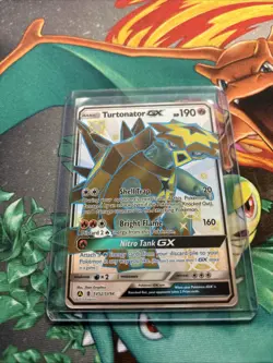 Pokemon TCG Hidden Fates Turtonator GX Full Art Holo Card SV52/SV94 NM/M - Image 2