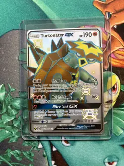 Pokemon TCG Hidden Fates Turtonator GX Full Art Holo Card SV52/SV94 NM/M - Image 3