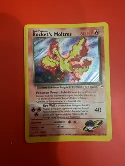 LP-NM Rocket's Moltres 12/132 Gym Heroes 2000 Rare Holo Pokemon TCG - Image 1
