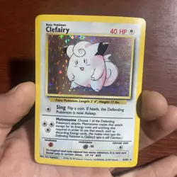 Pokemon TCG Clefairy Base Set 5/102 Holo Unlimited Holo Rare c618 - Image 1