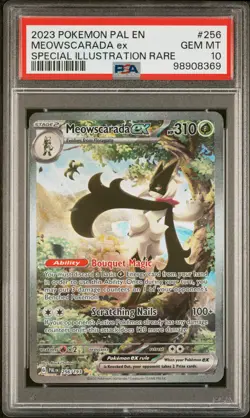 2023 POKEMON PAL EN-PALDEA EVOLVED #256 MEOWSCARADA EX PSA 10 - Image 1