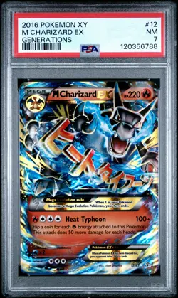2016 POKEMON XY GENERATIONS #12 M CHARIZARD EX PSA 7 - Image 1