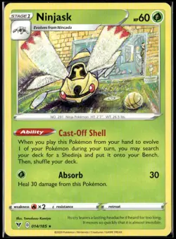 Pokemon SWSH04: Vivid Voltage 14/185 Ninjask - Image 1