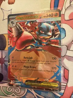 Pokemon TCG Mega Lucario EX 077/132 Mega Evolution MINT/Near MINT - Image 2