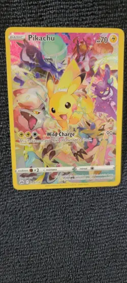 Pokemon Pikachu TCG Full Art Secret Rare Holo Card 160/159 Crown Zenith - Image 1