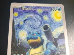 Blastoise - Pokemon x Van Gogh Starry Night DIY Custom Fan Art Card 085 Promo - Image 2
