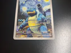 Blastoise - Pokemon x Van Gogh Starry Night DIY Custom Fan Art Card 085 Promo - Image 5