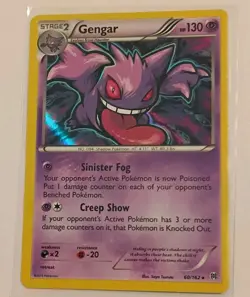 Gengar Holo Rare 60/162 XY BREAKthrough Pokemon Card Psychic Type - Image 1