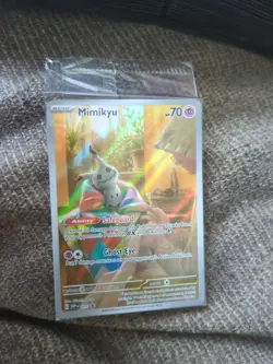 Mimikyu 075 Full Art Black Star Promo Paldean Fates Pokemon Card SEALED - Image 1