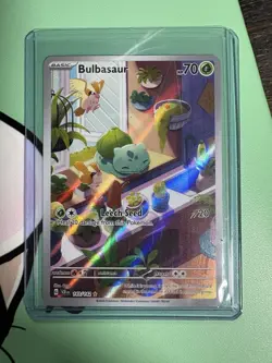 Pokemon TCG Bulbasaur Stellar Crown Illustration Card 143/142 - Image 1