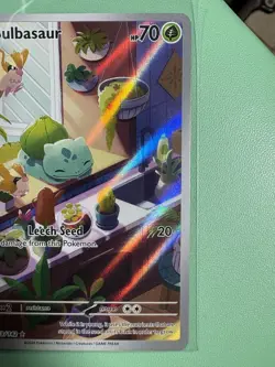 Pokemon TCG Bulbasaur Stellar Crown Illustration Card 143/142 - Image 4