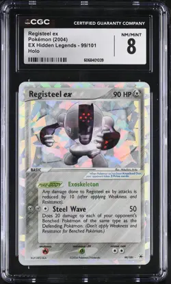 CGC 8 Registeel ex 2004 EX Hidden Legends 99/101 Holo Pokemon Card - Image 1