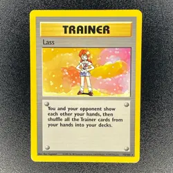 🔥 Lass 75/102 🔥 Original Non Holo Rare Base Set Pokemon Card Trainer 1999 WOTC - Image 2