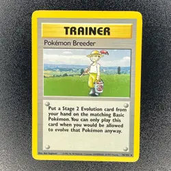 🔥 Pokemon Breeder 76/102 🔥 Non Holo Rare Base Set Trainer Pokemon Card 1999 - Image 2