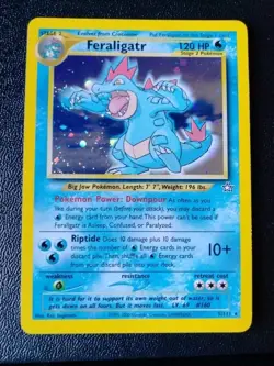 Pokemon TCG Feraligatr Neo Genesis Holo Unlimited Rare Card 5/111 - Very Good - Image 1