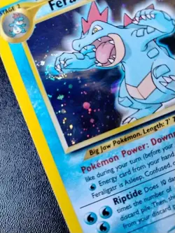 Pokemon TCG Feraligatr Neo Genesis Holo Unlimited Rare Card 5/111 - Very Good - Image 3
