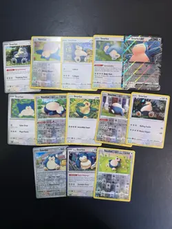 13x Pokemon Cards Snorlax Rare Card Lot - Holo Rare Collection Vintage Promo - Image 1
