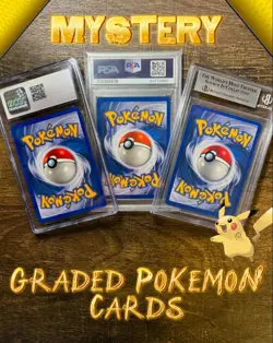1 Mystery GRADED VINTAGE Pokemon Card (1999-2001) Guaranteed GRADE 8+ - Image 1